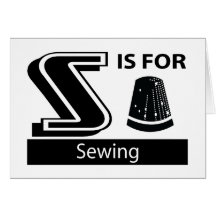 S Is For Sewing Card