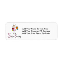 S is for Shopping Custom Return Address Labels