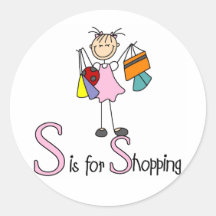 S Is For Shopping Sticker