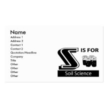 S Is For Soil Science Business Card Templates