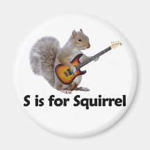 S is for Squirrel Magnet