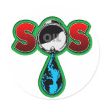S.O.S. Oil Barrel Earth stickers