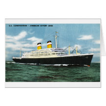 S.S. Constitution American Express Lines Vintage Cards