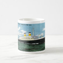 S.S. Constitution American Express Lines Vintage Mugs
