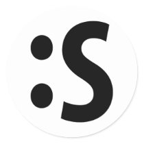 :S ROUND STICKER