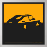 Saab 900 SPG/Aero - Yellow on charcoal black poste Posters