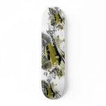 Saab-95 goes to heaven - pea green skate board deck