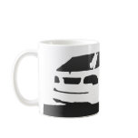 Saab 9-5 Aero rear - Charcoal on light backround Mug