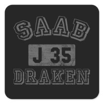Saab Draken Square Stickers