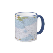 Sabine Bank Texas Nautical Chart Mug