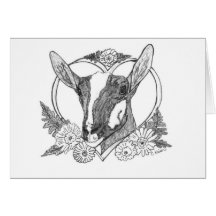 Sable Head in Heart Greeting Card