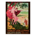 Sables D'Or Les Pins France Vintage Poster Art Postcards