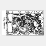 Sablier de bouclier d'arbre autocollant en rectangle