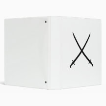 Sabre sword crossed 3 ring binder