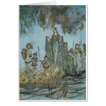 Sabrina Rises, attended by Water Nymphs Card