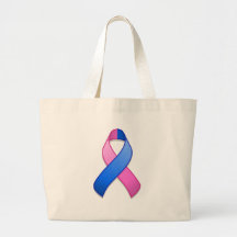 Sac bleu et rose de ruban de conscience
