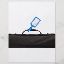Sac de bagage avec l'étiquette d'identification prospectus personnalisés