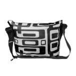 Sac de banlieusard - noir super et blanc de mod de sacs messenger