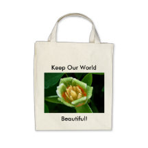 Sac d'épicerie de fleur de tulipe de peuplier