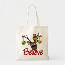 Sac fourre-tout à renne de Noël