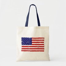 Sac fourre-tout affligé à drapeau américain
