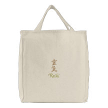 Sac fourre-tout brodé à Reiki
