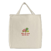 Sac fourre-tout brodé par tortue