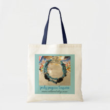 Sac fourre-tout gai à turquoise de pingouins