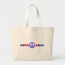 Sac fourre-tout hippie à poussin avec le signe de 