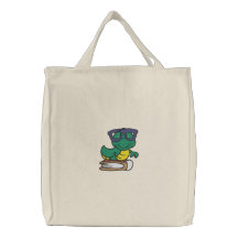 Sac fourre-tout mignon à ver de livre
