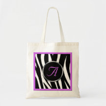 Sac fourre-tout pourpre à monogramme d'impression 