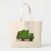 Sac fourre-tout vert à camion à ordures
