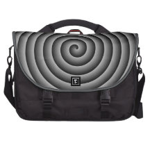 Sac hypnotique noir argenté d'ordinateur portable