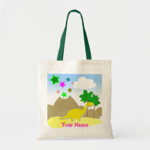 Sac jaune Fourre-tout de Vulcano de dinosaure et d