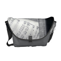 Sac messenger à musique de guitare et de feuille besace