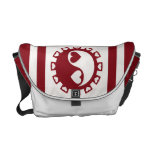 Sac messenger à ROUGE de COEURS de YIN YANG Sacoches