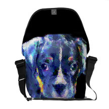 Sac messenger au Rickshaw zéro de chien de boxeur Sacoche