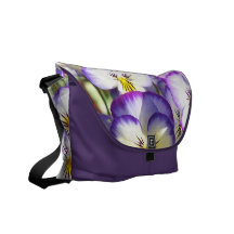 Sac messenger blanc et pourpre à altos besaces