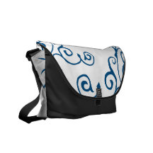 Sac messenger (bleu) à ivoire de Cirrus Sacoches
