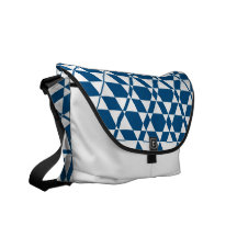 Sac messenger (bleu) à ivoire de Triagonal Sacoche