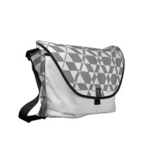 Sac messenger (gris) à ivoire de Triagonal Besaces