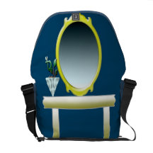 Sac messenger intérieur à décor besaces