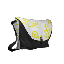 Sac messenger (jaune) à ivoire de Cirrus Besace