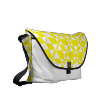 Sac messenger (jaune) à ivoire de Triagonal Sacoche