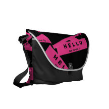 Sac messenger (magenta) à bois d'ébène de Merhaba Besaces