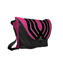 Sac messenger (magenta) noir hybride sacoche