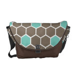 Sac messenger moderne à nid d'abeilles (brun) sacs messenger