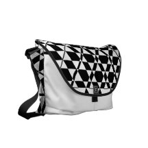 Sac messenger (noir) à ivoire de Triagonal Sacoche