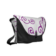 Sac messenger (pourpre) à ivoire de Cirrus Besaces