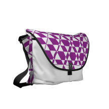Sac messenger (pourpre) à ivoire de Triagonal Sacoche
